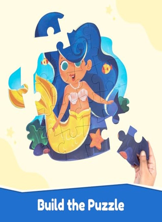 Bloomingo Puzzle Kit - My First Jigsaw Puzzle - Unicorn & The Friendly Fairy - Jigsaw Puzzle for Kids (2-4 Years) 20+ Jigsaw Pieces (Mermaid) - Image 5